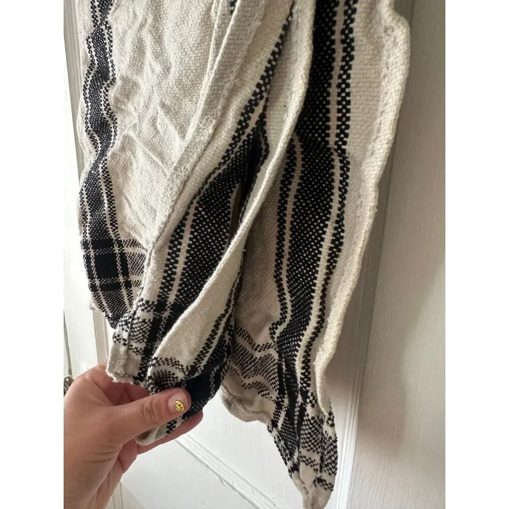 Black and white plaid three fabric table placemats